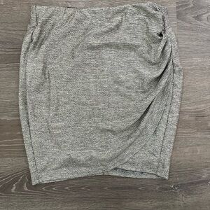 Torrid Silver Ruched Mini Pencil Skirt